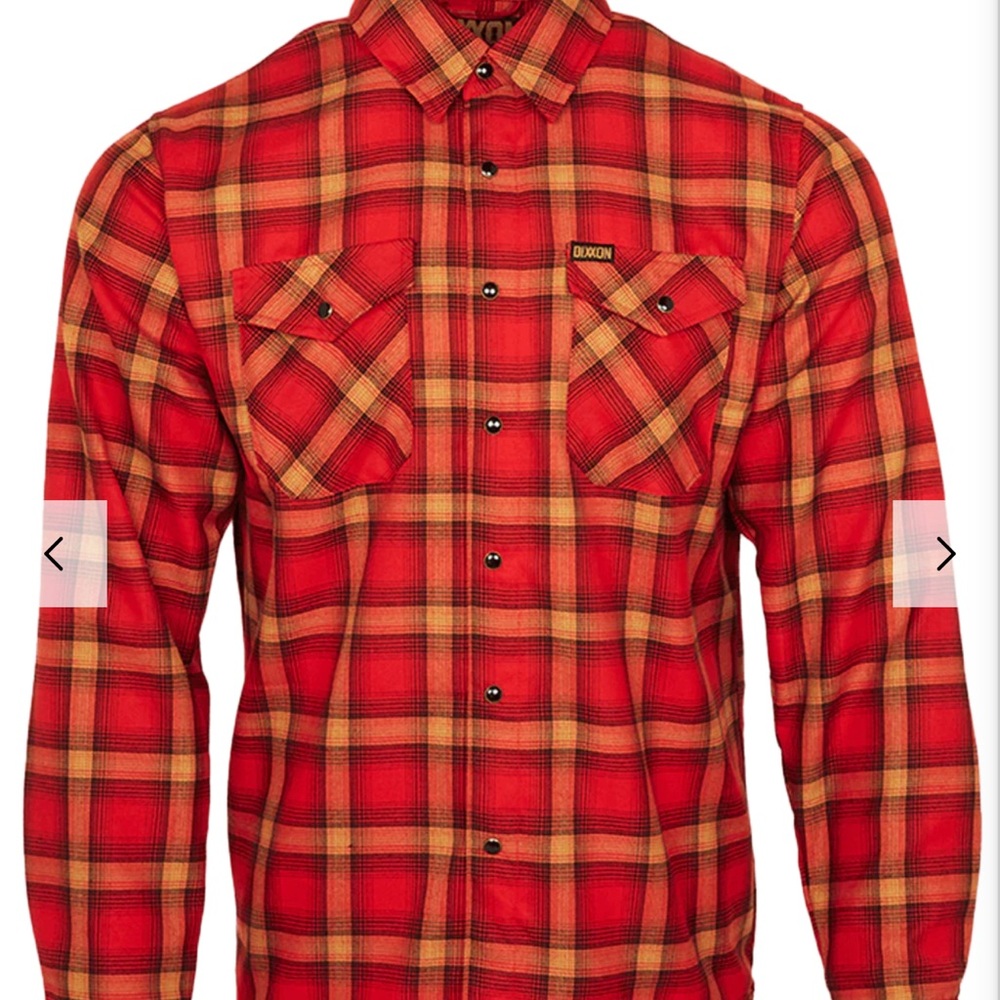 DIXXON Red and Brown Flannel Shirt